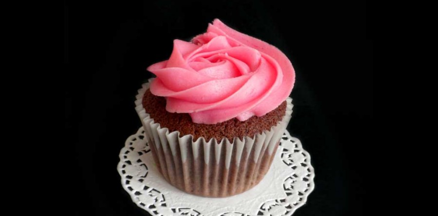 Cupcake de chocolate y frambuesa