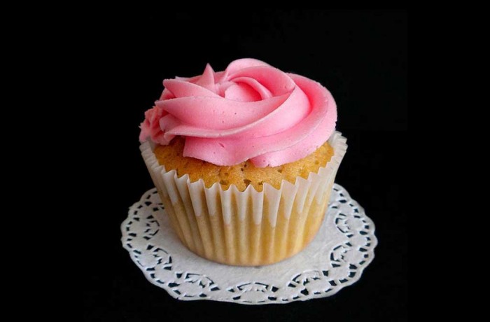 Cupcake de vainilla y frambuesa