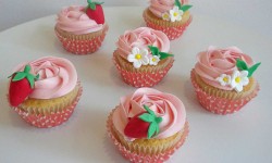 Cupcakes  Tarta de fresa
