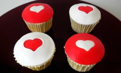 Cupcakes personalizados de corazones