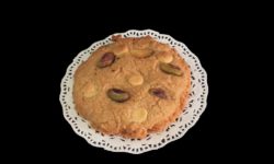 Cookie de pistacho con chocolate blanco