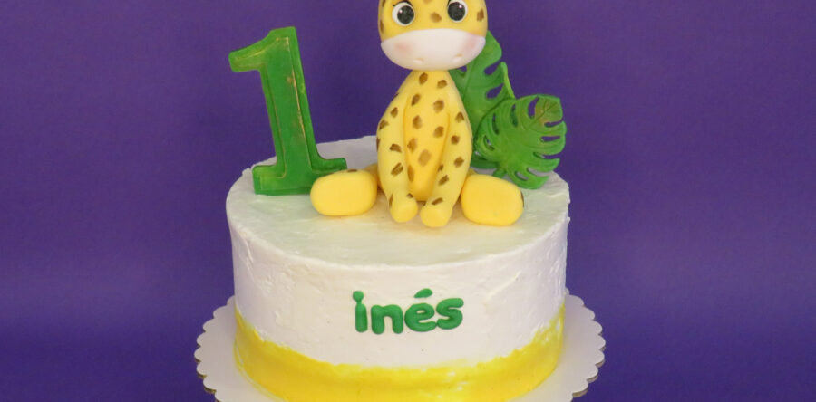 Tarta jirafa amarilla